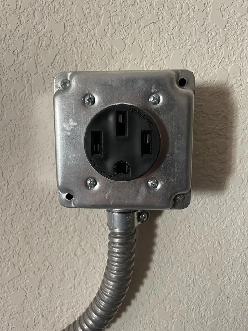 NEMA 14-50 outlet installed for Electrical Panel Upgrade in Blaine
